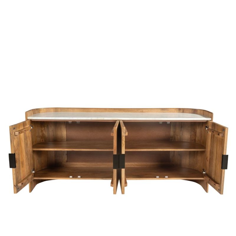 ORGANIC Bitter 4-Door Sideboard – Walnut-White